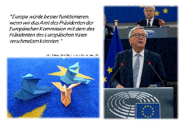 Visuell aufbereitetes Zitat aus Junckers Rede
